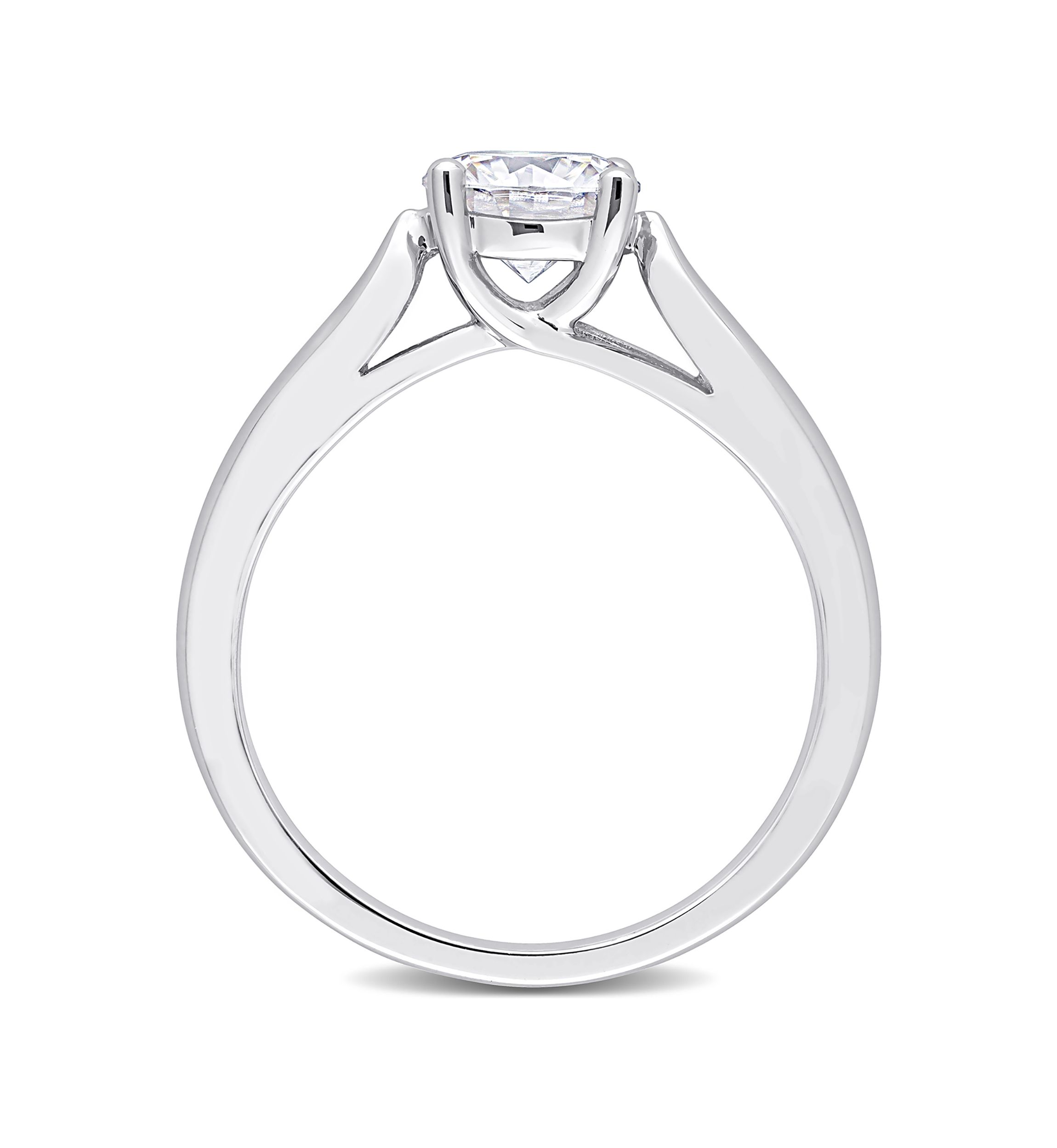 1 ct. t.w. Created Moissanite Solitaire Engagement Ring in Sterling Silver
