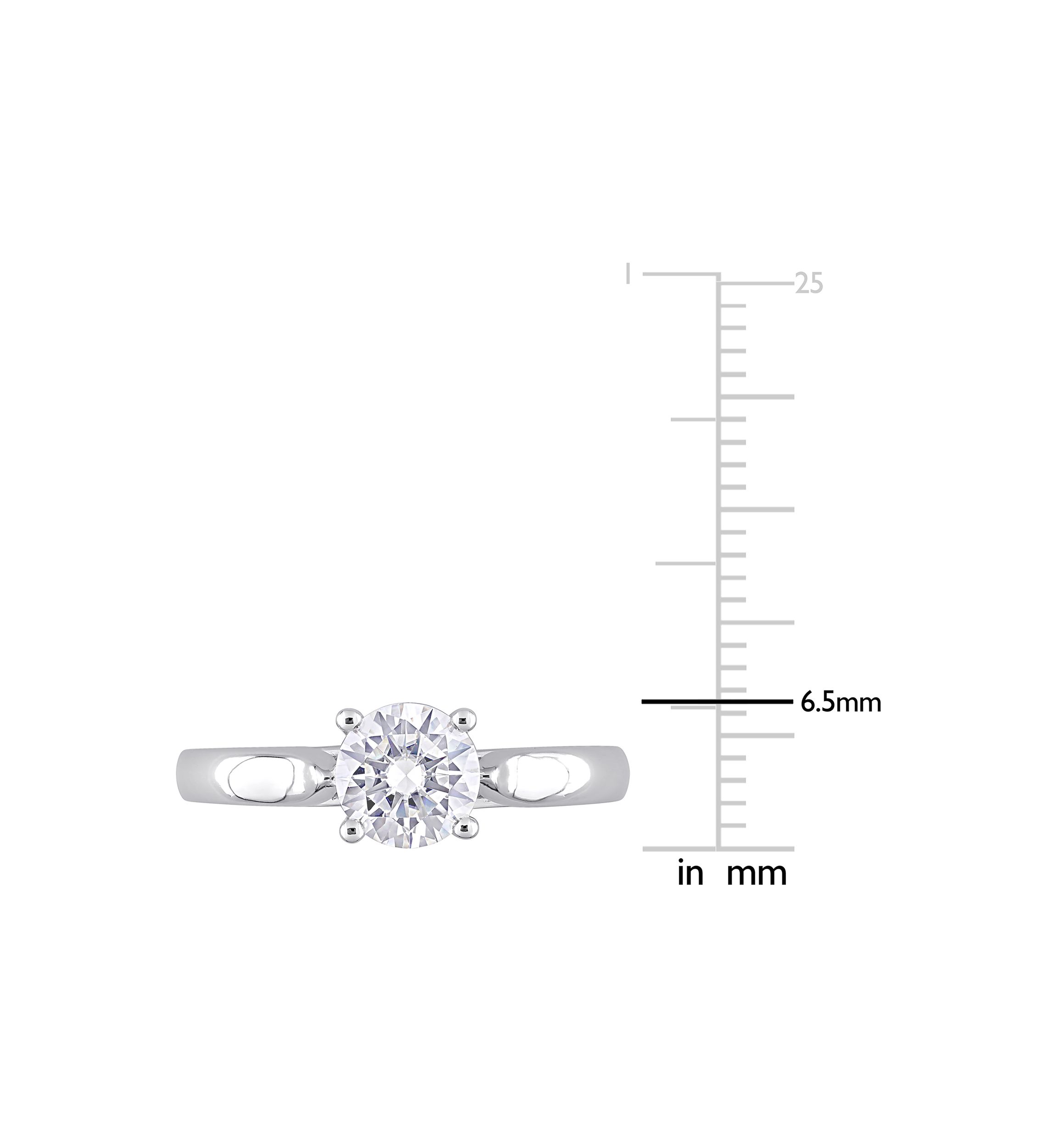 1 ct. t.w. Created Moissanite Solitaire Engagement Ring in Sterling Silver