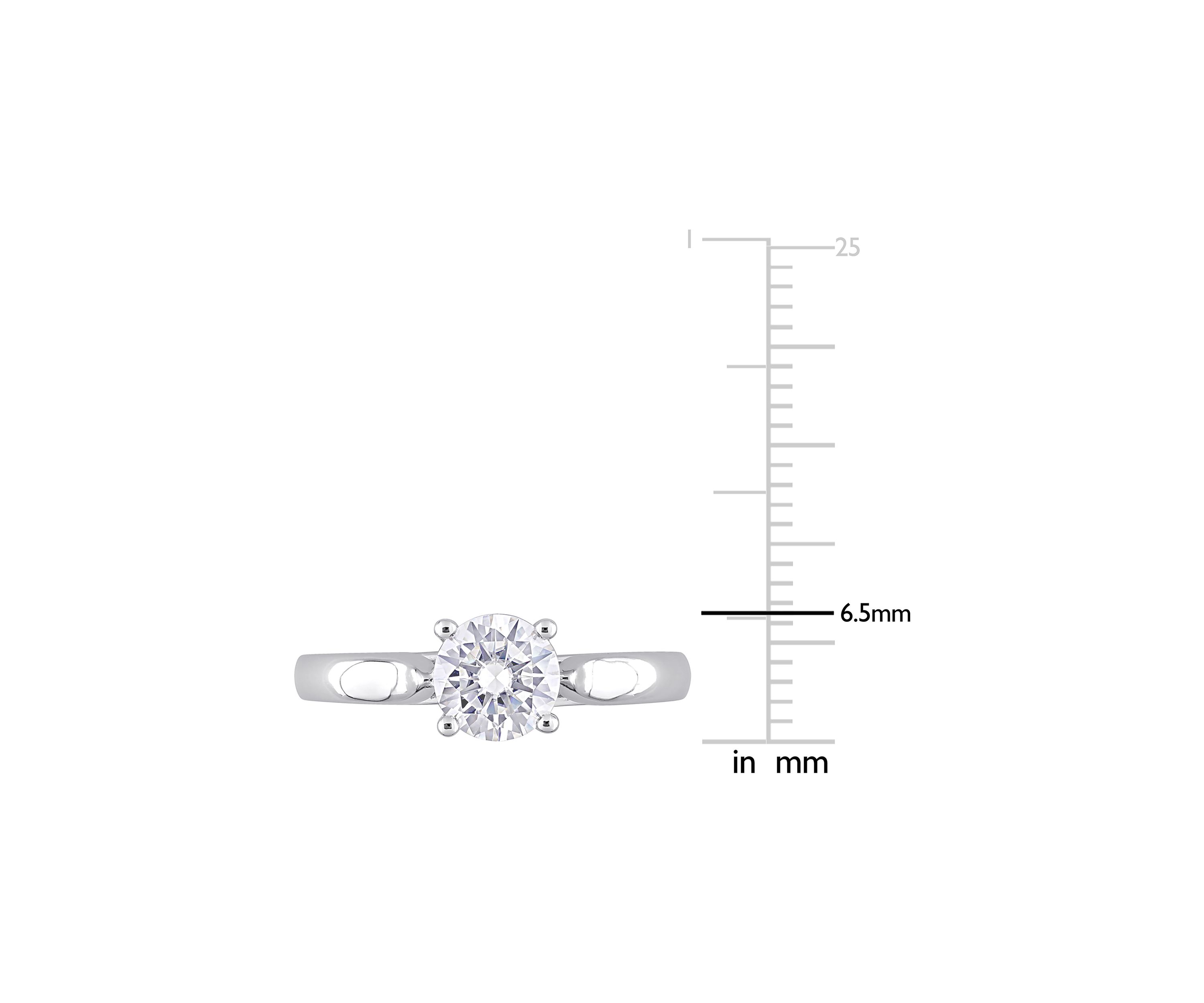 1 ct. t.w. Created Moissanite Solitaire Engagement Ring in Sterling Silver