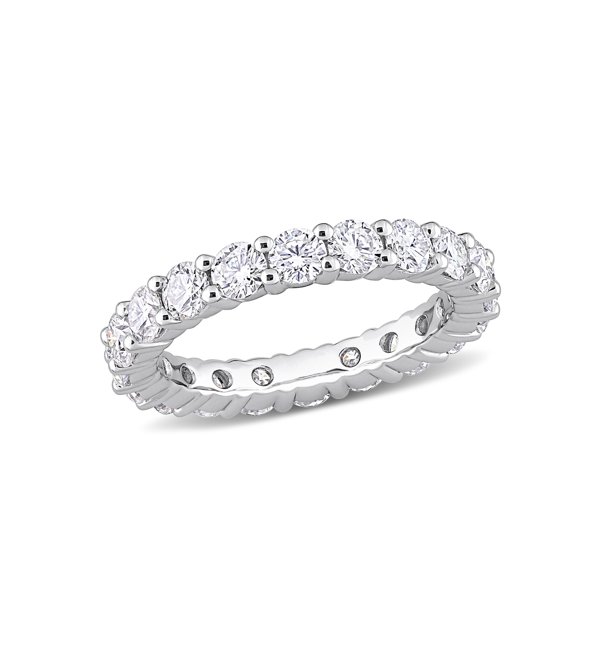 3 ct. t.w. Created Moissanite Full Eternity Band in Sterling Silver