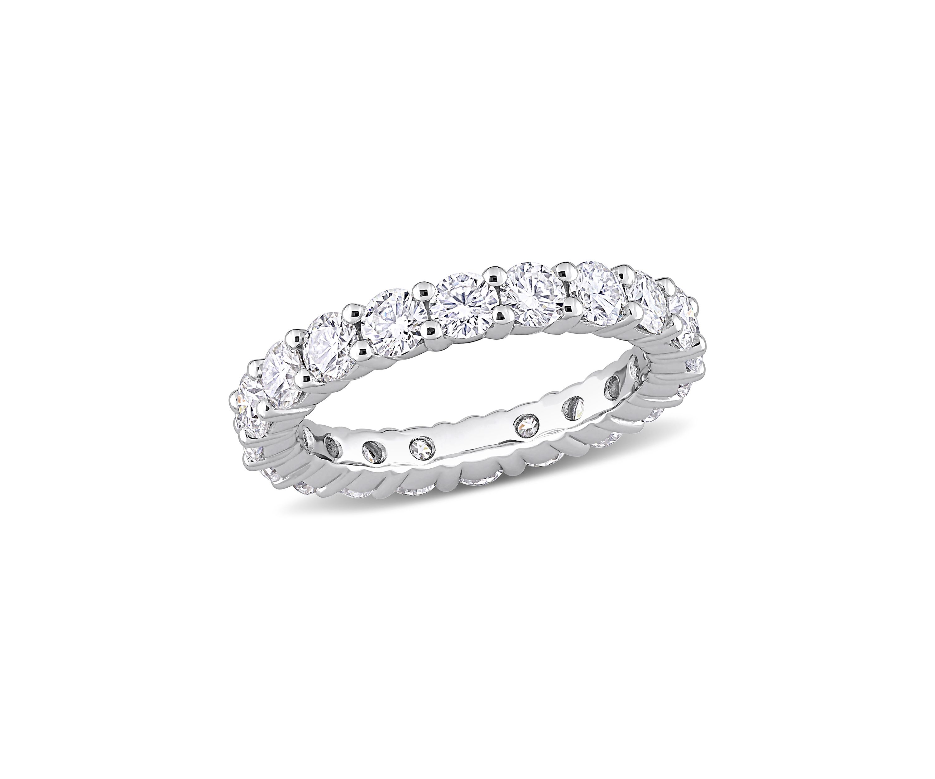 3 ct. t.w. Created Moissanite Full Eternity Band in Sterling Silver