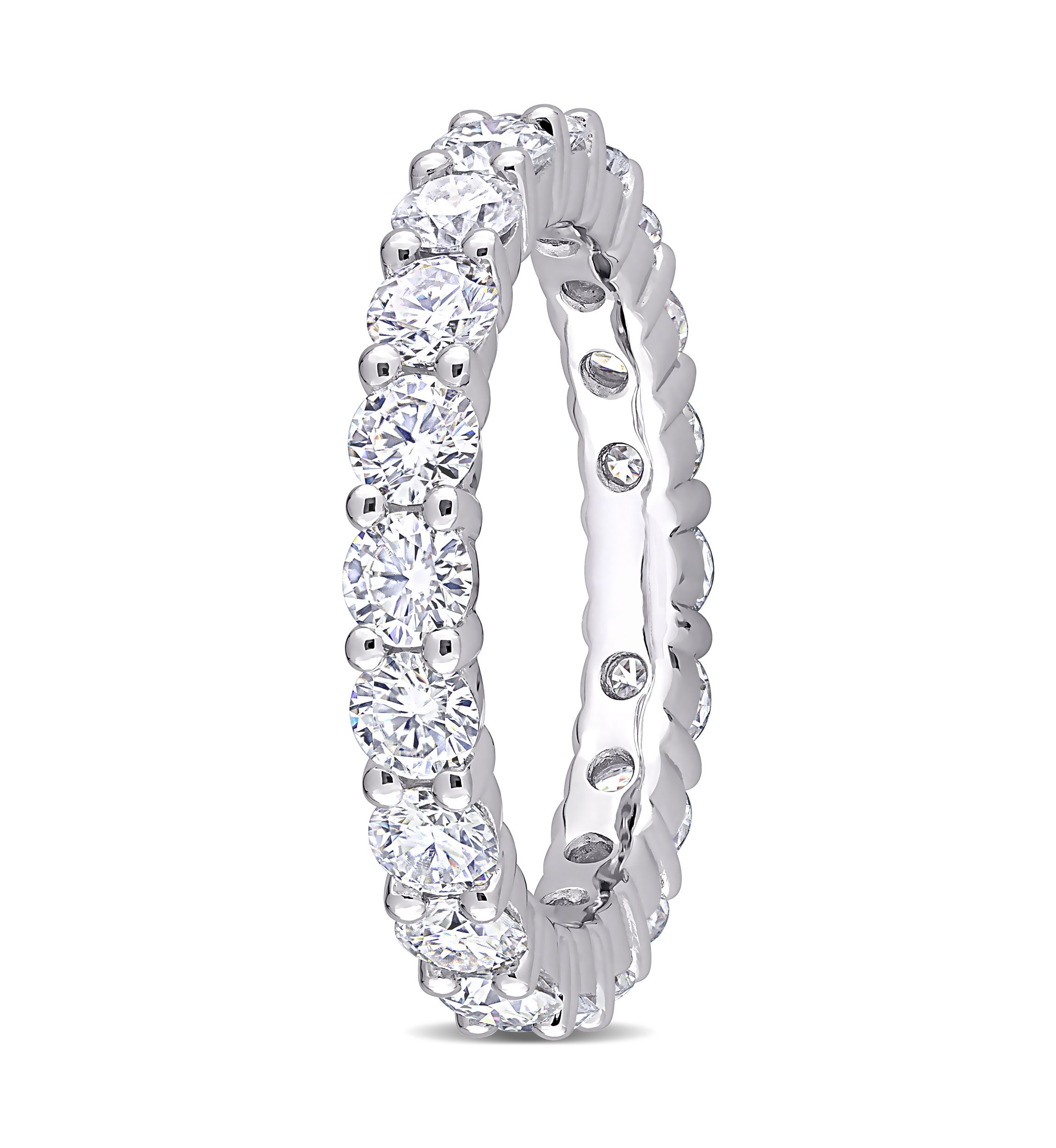 3 ct. t.w. Created Moissanite Full Eternity Band in Sterling Silver