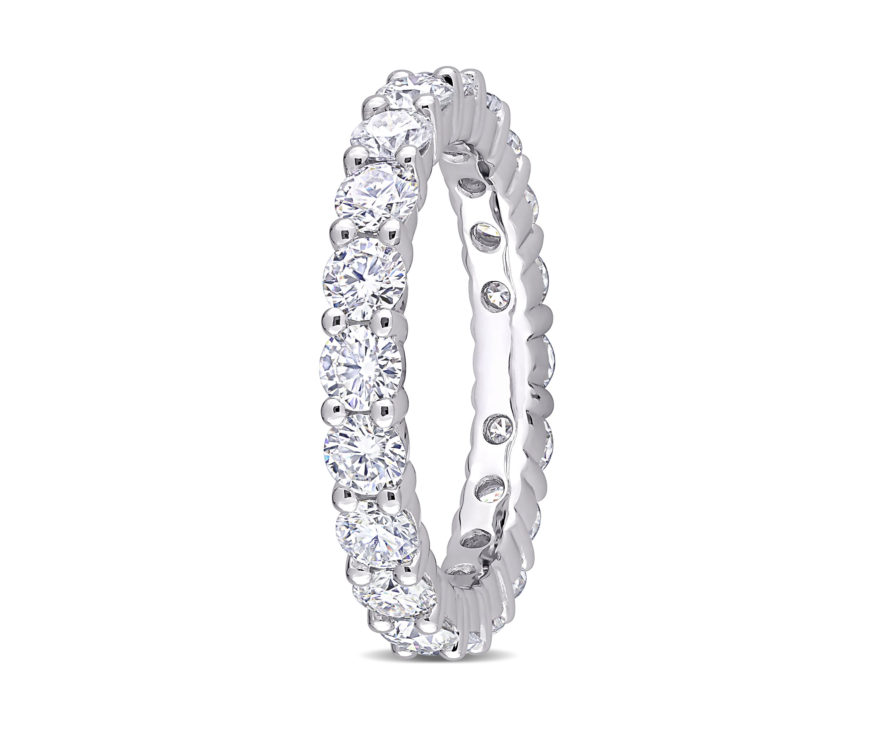 3 ct. t.w. Created Moissanite Full Eternity Band in Sterling Silver