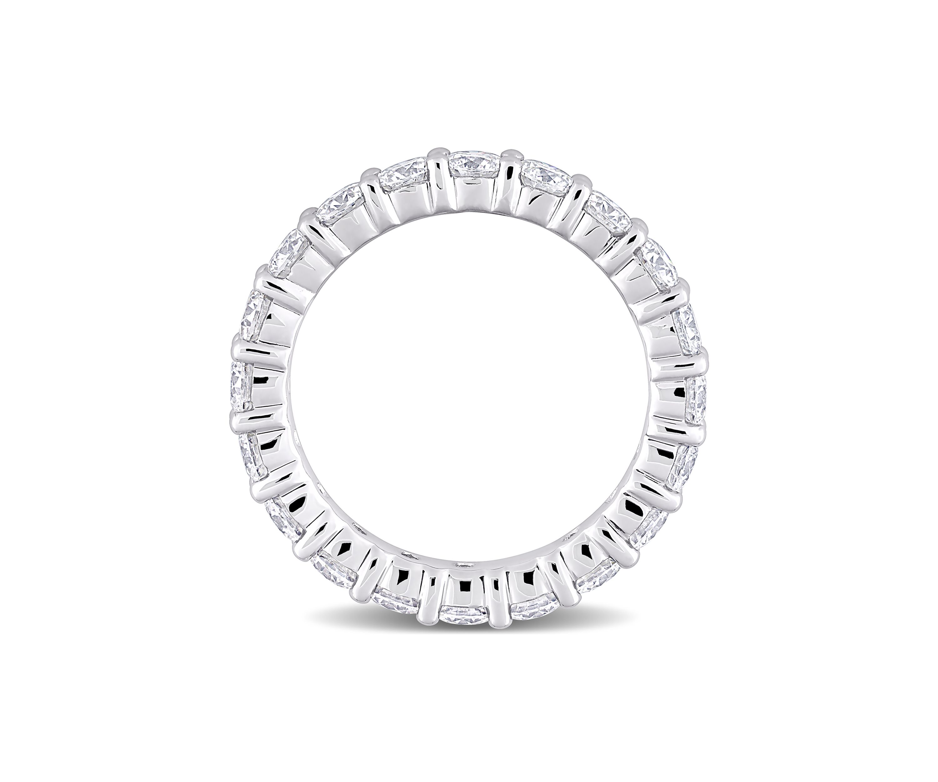 3 ct. t.w. Created Moissanite Full Eternity Band in Sterling Silver