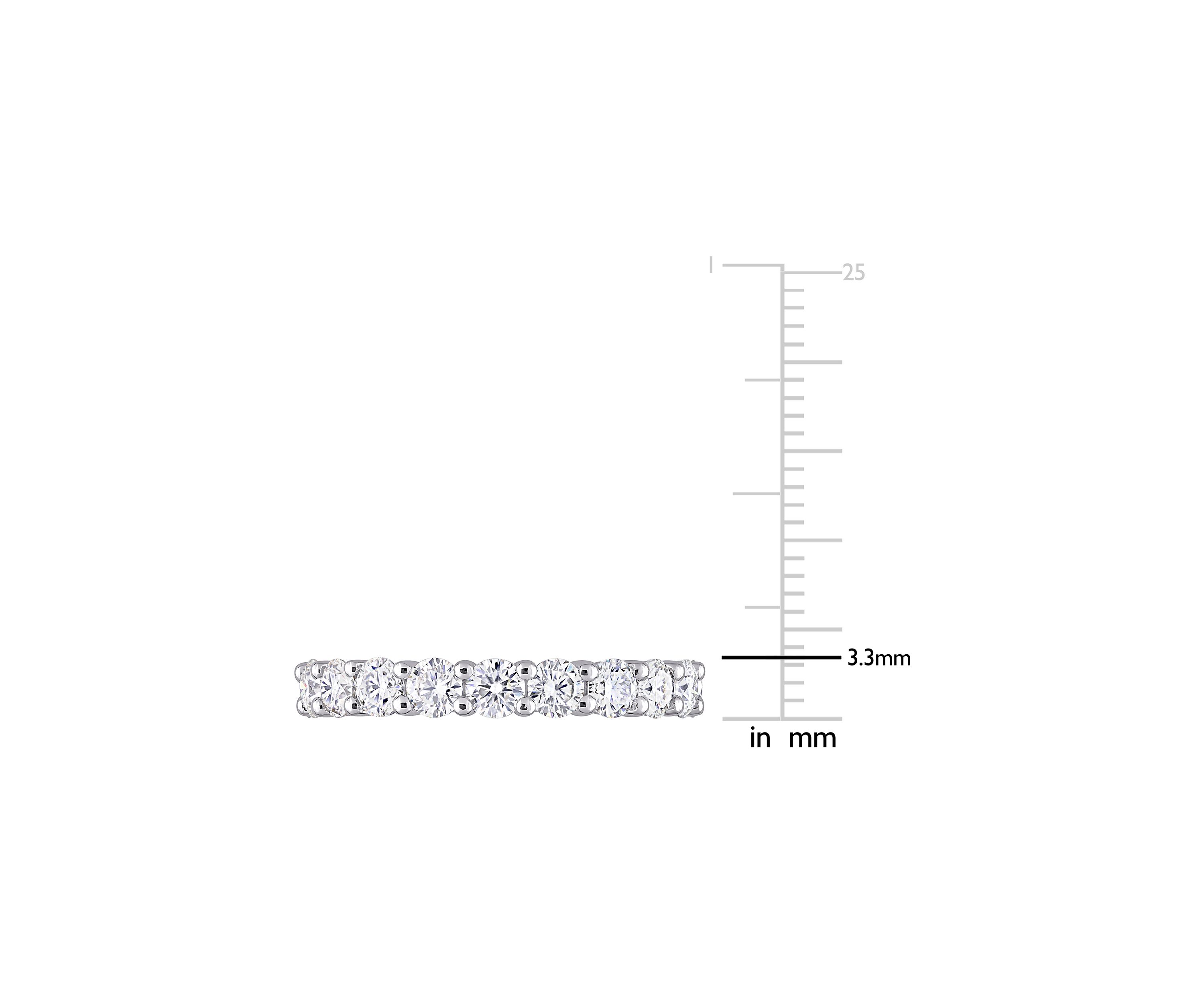 3 ct. t.w. Created Moissanite Full Eternity Band in Sterling Silver
