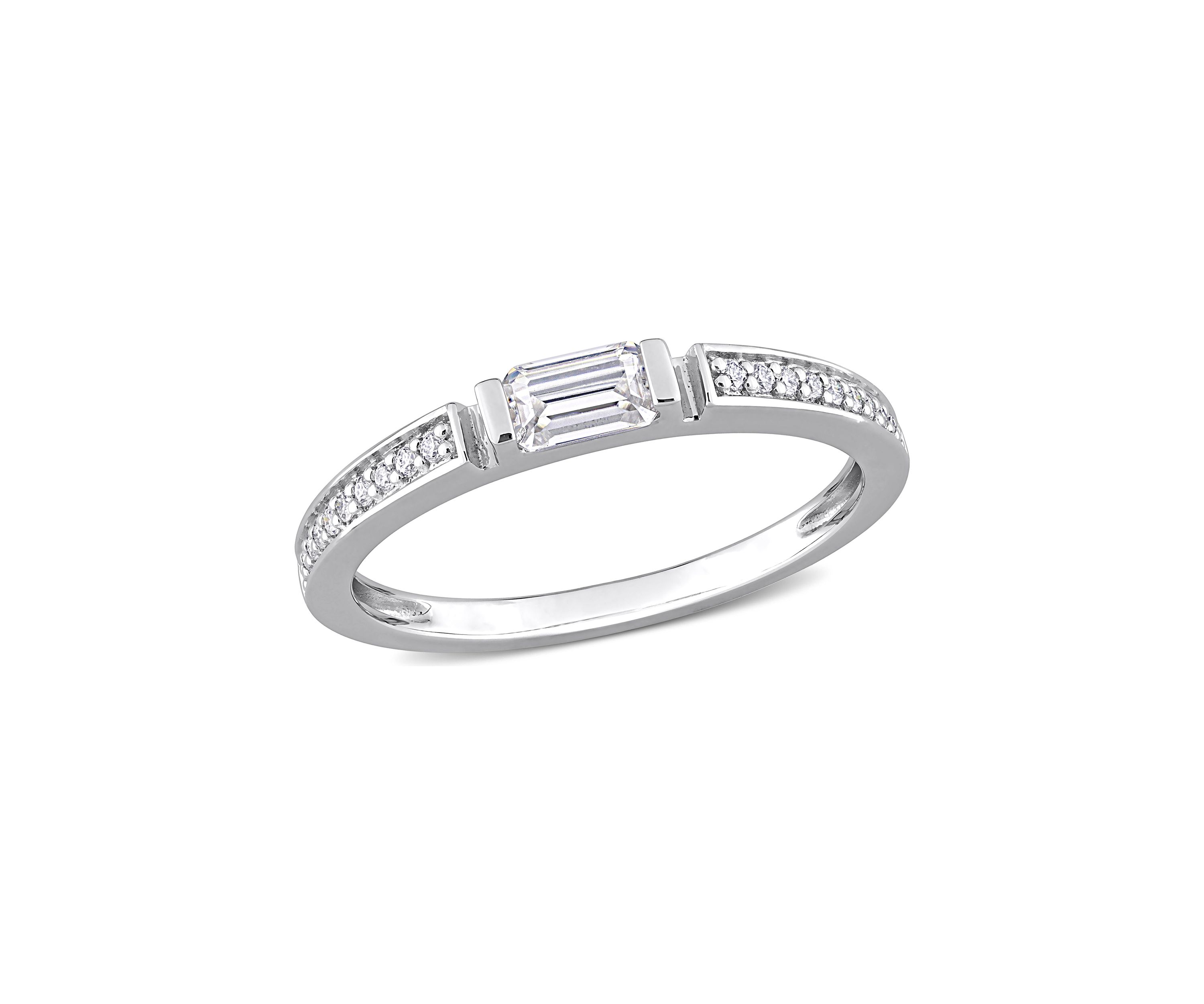 3/8 ct. t.w. Created Moissanite Anniversary Band in Sterling Silver