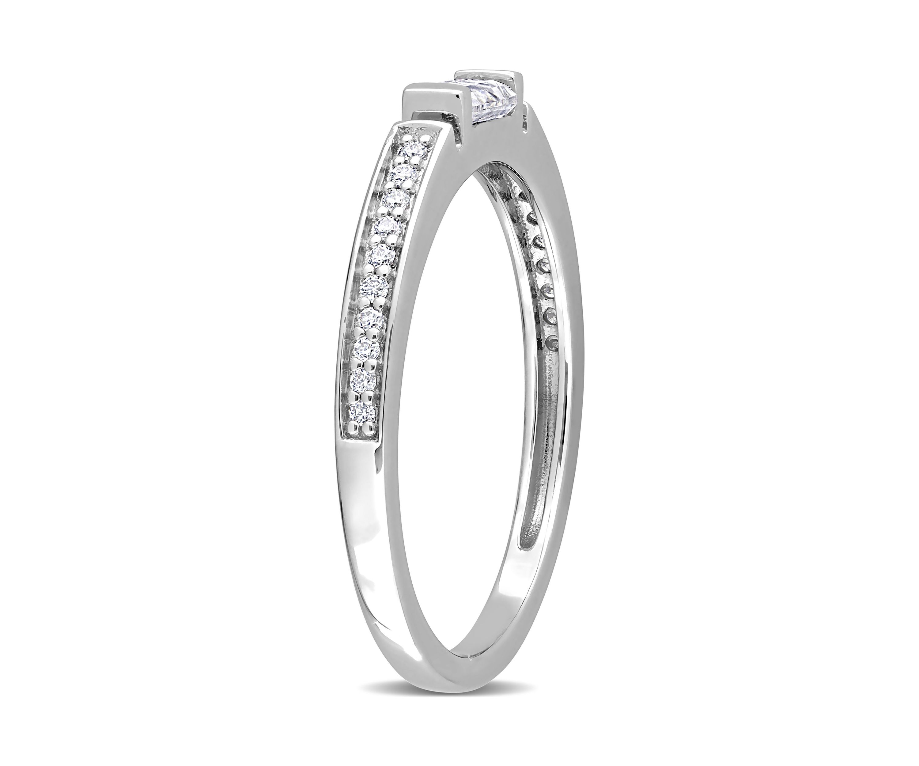 3/8 ct. t.w. Created Moissanite Anniversary Band in Sterling Silver