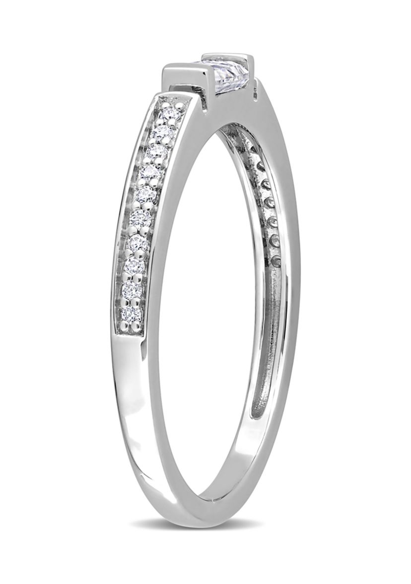 3/8 ct. t.w. Created Moissanite Anniversary Band in Sterling Silver