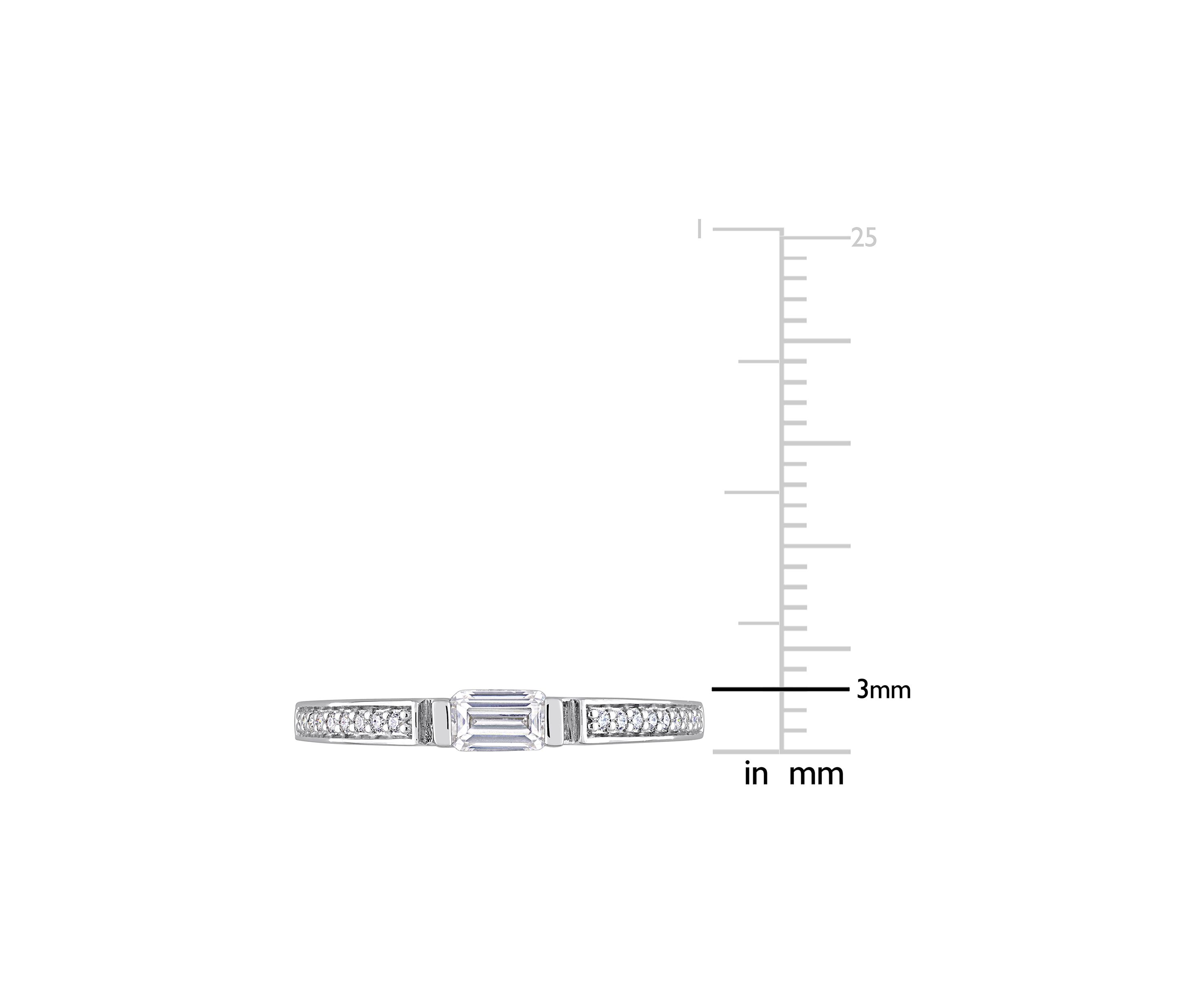 3/8 ct. t.w. Created Moissanite Anniversary Band in Sterling Silver