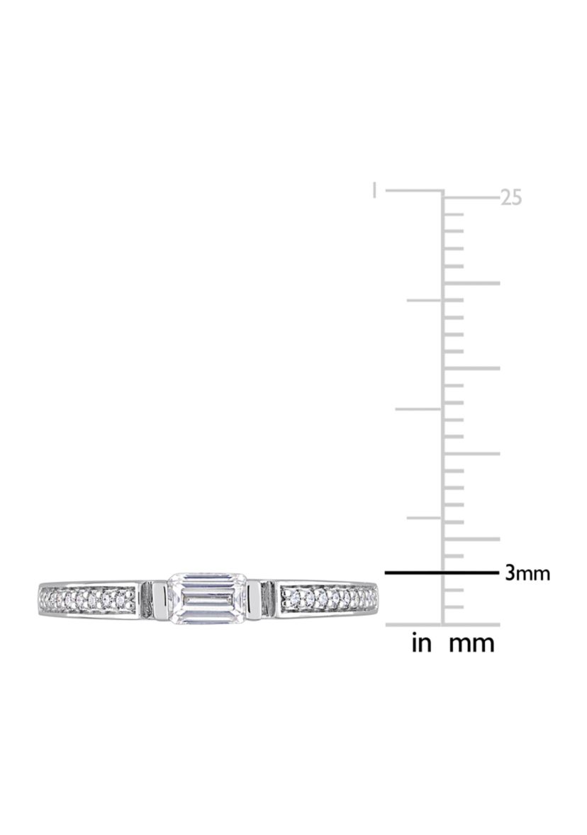3/8 ct. t.w. Created Moissanite Anniversary Band in Sterling Silver