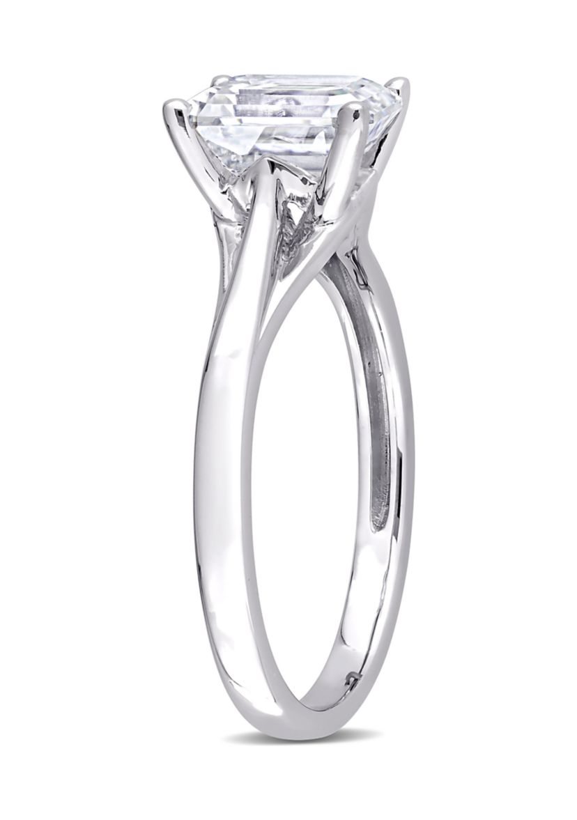 1.75 ct. t.w. Created Moissanite Emerald Cut Solitaire Ring in 14k White Gold