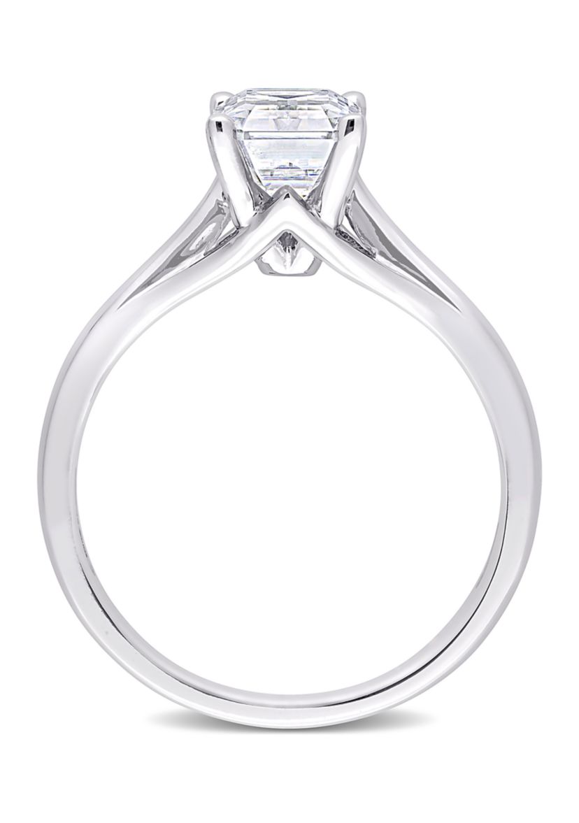1.75 ct. t.w. Created Moissanite Emerald Cut Solitaire Ring in 14k White Gold