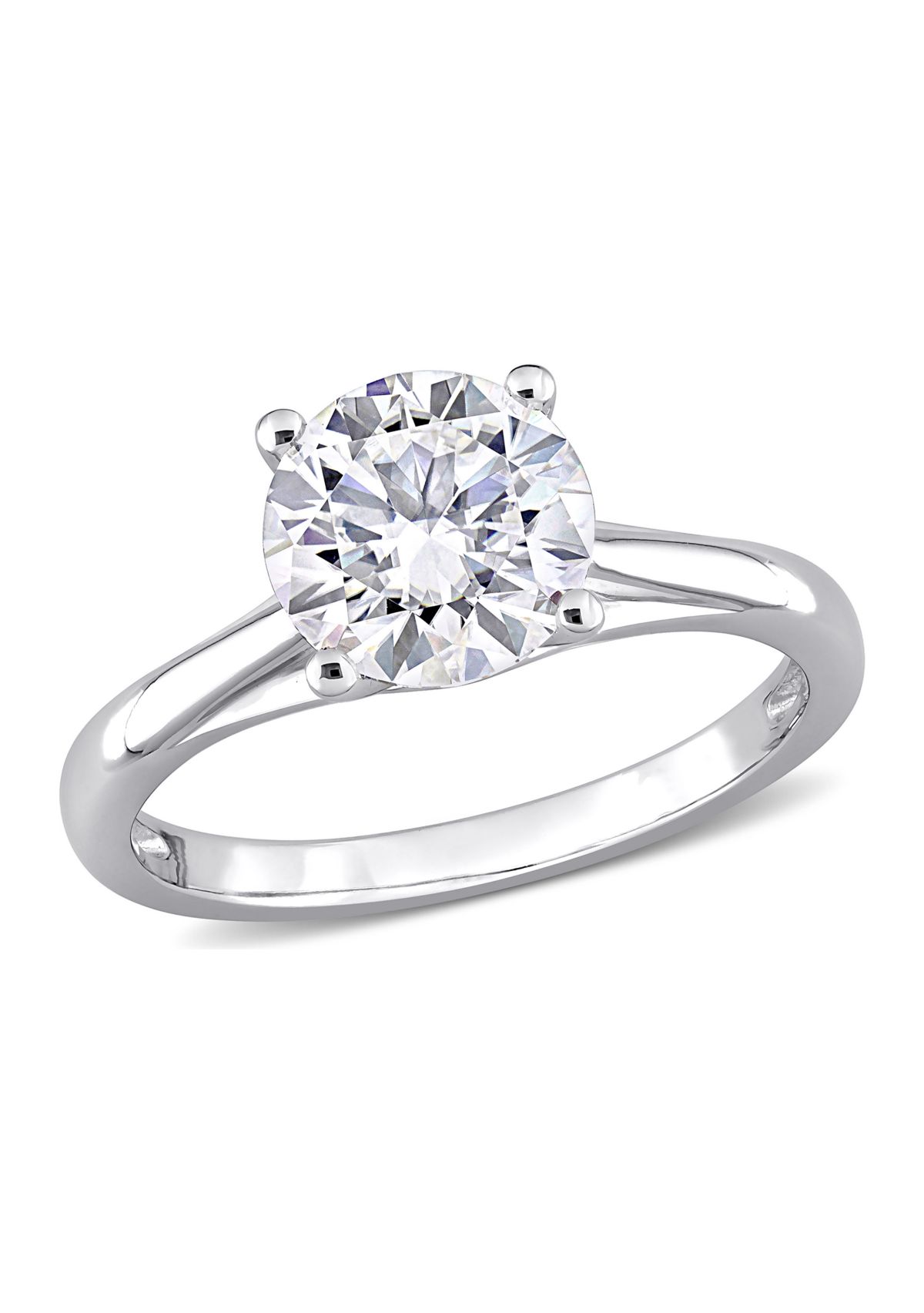2 ct. tw. Created Moissanite Solitaire Ring in 10k White Gold