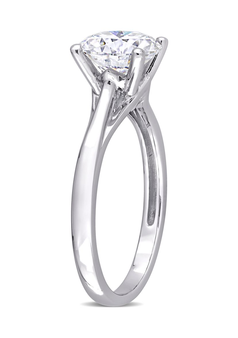 2 ct. tw. Created Moissanite Solitaire Ring in 10k White Gold