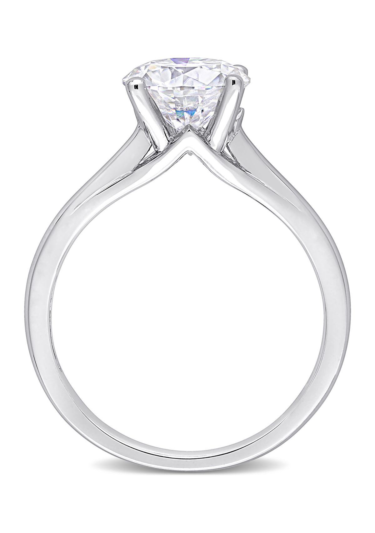 2 ct. tw. Created Moissanite Solitaire Ring in 10k White Gold