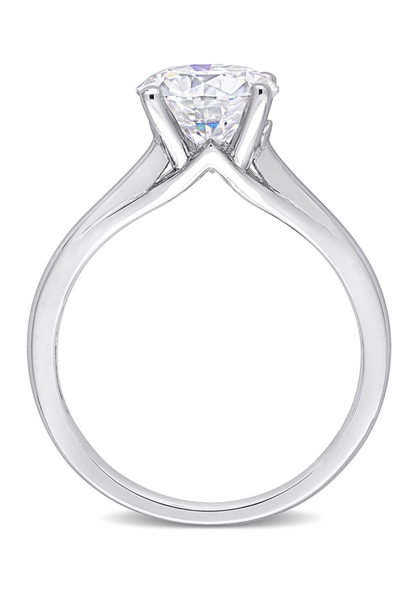 2 ct. tw. Created Moissanite Solitaire Ring in 10k White Gold