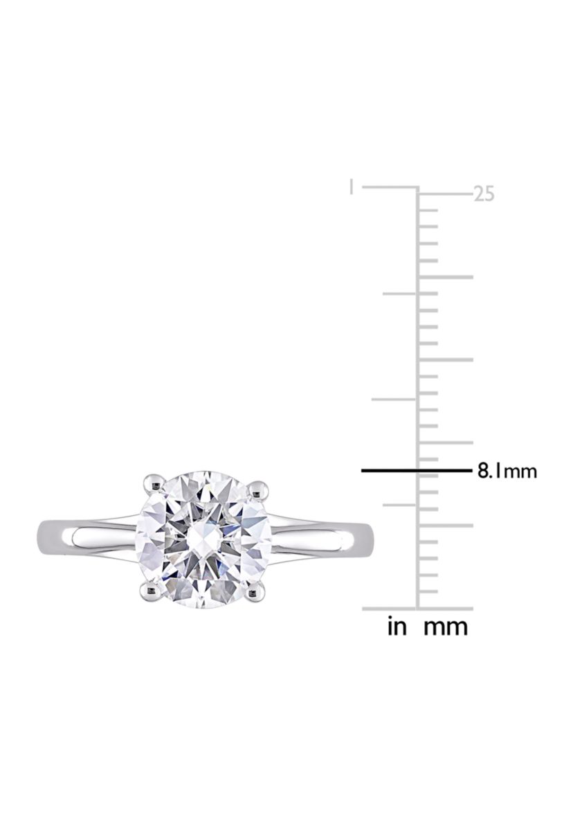 2 ct. tw. Created Moissanite Solitaire Ring in 10k White Gold
