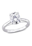 2 ct. t.w. Created Moissanite Oval Solitaire Ring in 10k White Gold