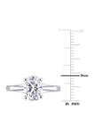 2 ct. t.w. Created Moissanite Oval Solitaire Ring in 10k White Gold
