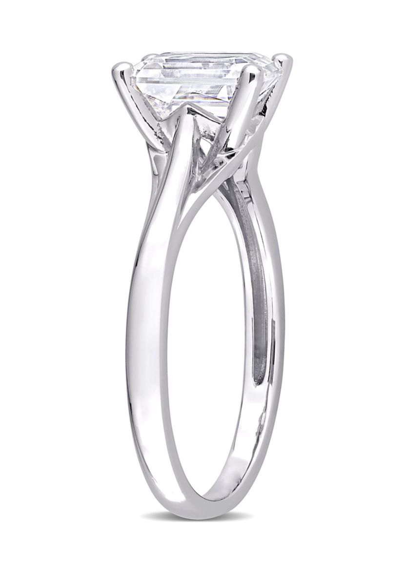 1.75 ct. t.w. Created Moissanite Emerald Cut Solitaire Ring in 10k White Gold