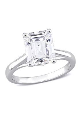 Belk & Co 3.5 ct. t.w. Created Moissanite Emerald Cut Solitaire Ring in 10k White Gold