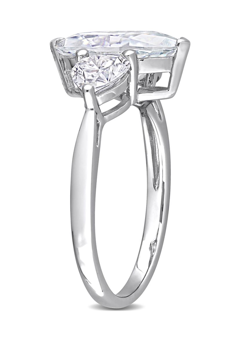 2.5 ct. t.w. Created Moissanite Marquise Cut 3-Stone Engagement Ring in Sterling Silver