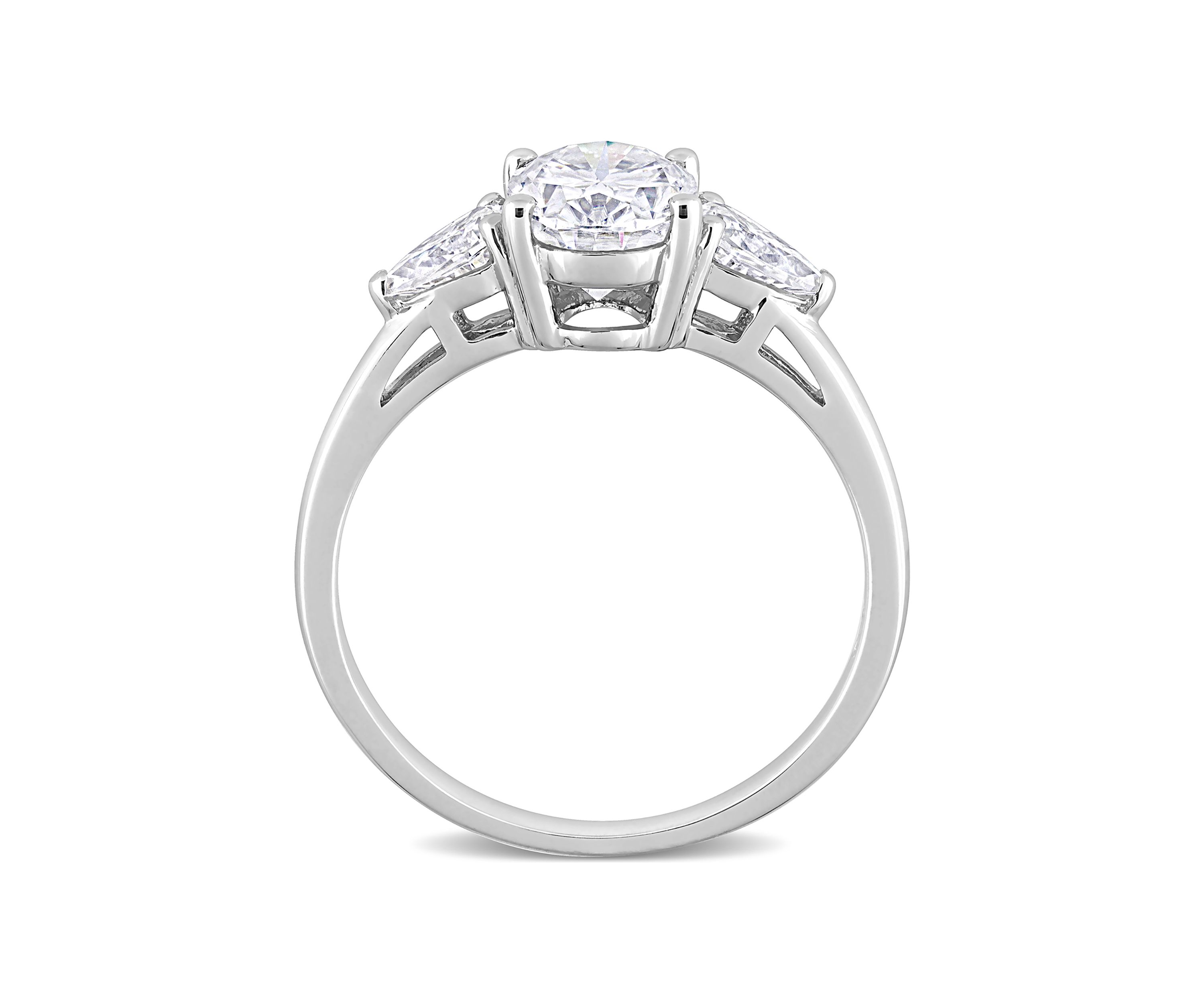 1.75 ct. t.w. Created Moissanite Three-Stone Engagement Ring in Sterling Silver