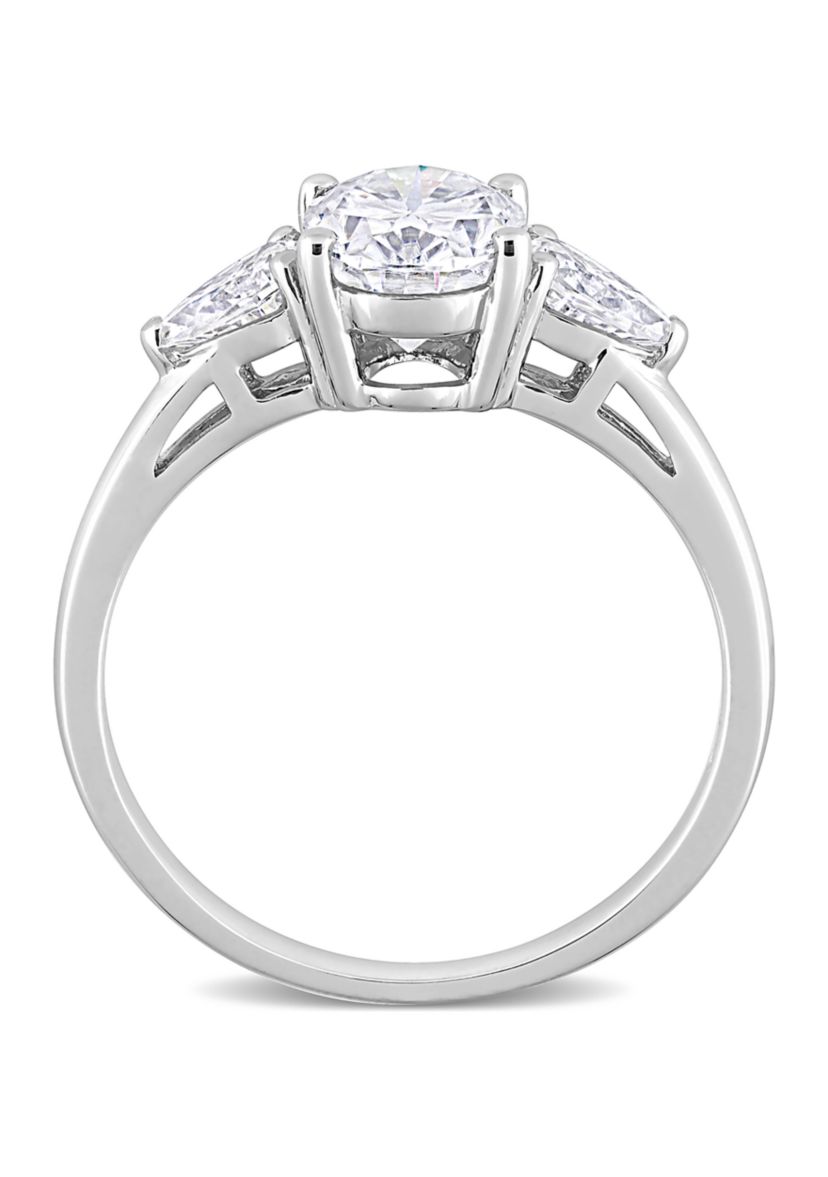 1.75 ct. t.w. Created Moissanite Three-Stone Engagement Ring in Sterling Silver