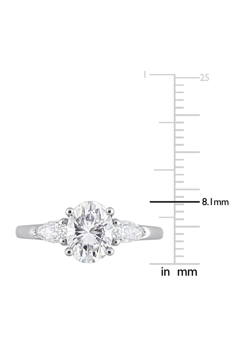 1.75 ct. t.w. Created Moissanite Three-Stone Engagement Ring in Sterling Silver