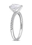 1.25 ct. t.w. Created Moissanite and 1/10 ct. t.w. Diamond Engagement Ring in 14k White Gold