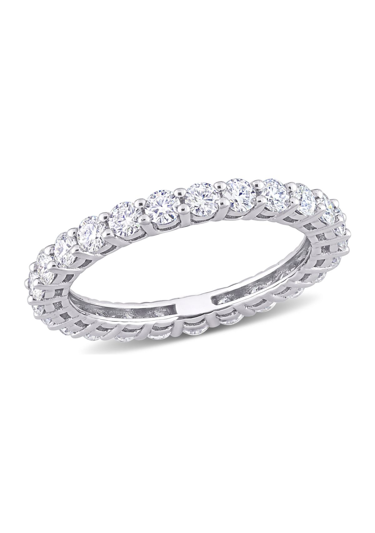 1.5 ct. t.w. Created Moissanite Eternity Ring in 10k White Gold