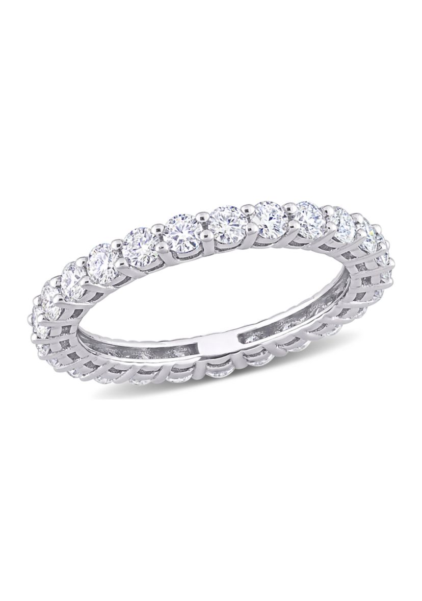 1.5 ct. t.w. Created Moissanite Eternity Ring in 10k White Gold