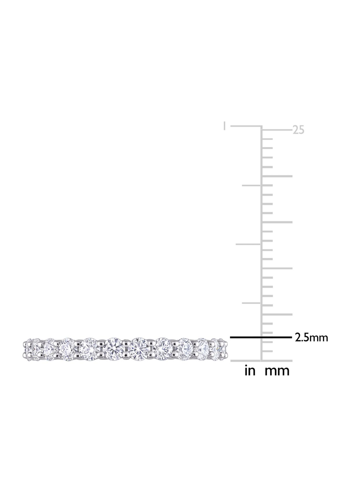 1.5 ct. t.w. Created Moissanite Eternity Ring in 10k White Gold