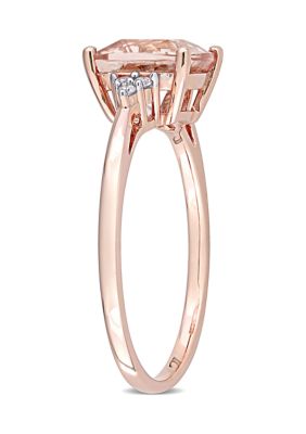 2 ct. t.w. Morganite and 1/10 Diamond Accent Engagement Ring 14k Rose Gold