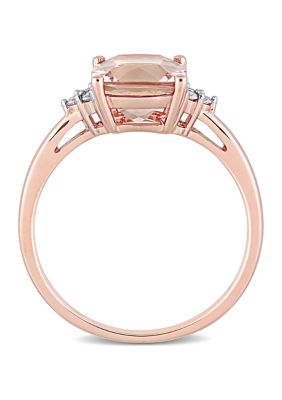 2 ct. t.w. Morganite and 1/10 Diamond Accent Engagement Ring 14k Rose Gold