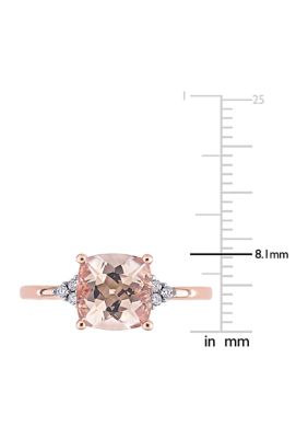 2 ct. t.w. Morganite and 1/10 Diamond Accent Engagement Ring 14k Rose Gold