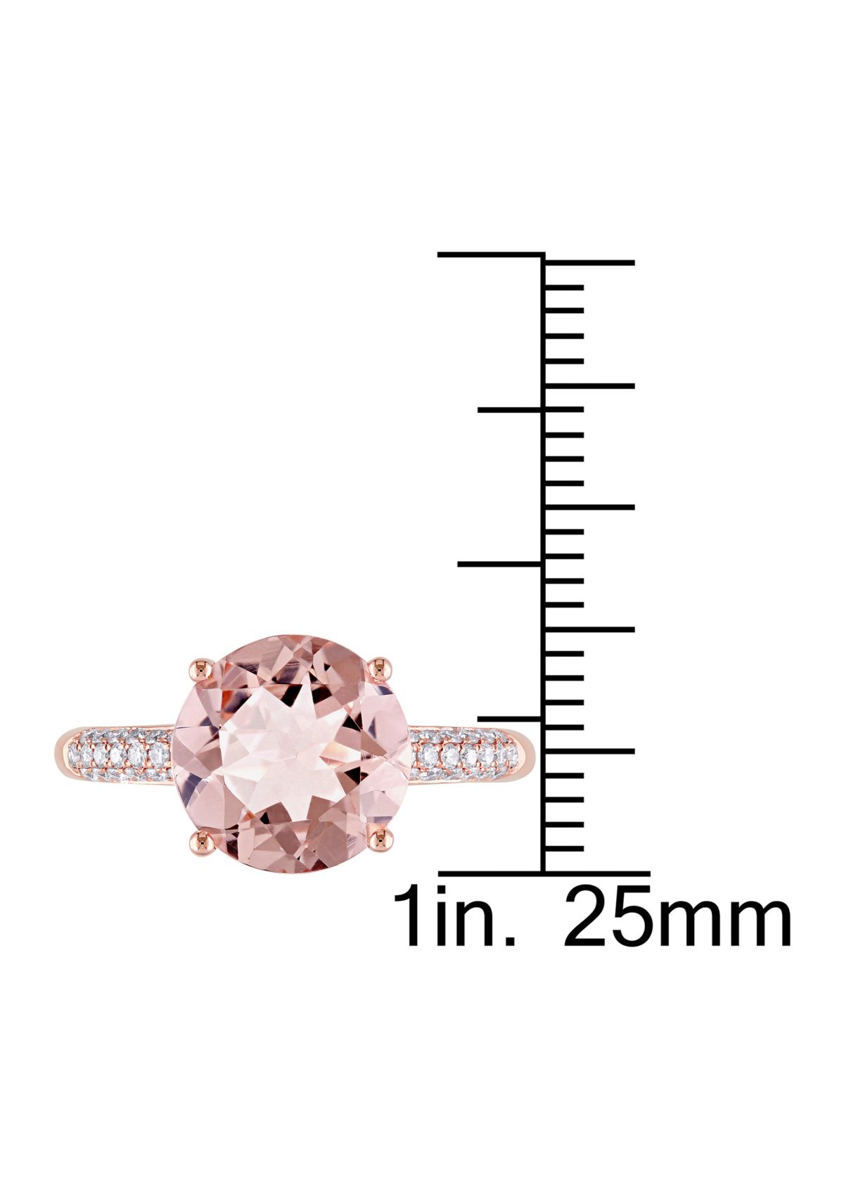 3 ct. t.w. Morganite and 1/5 ct. t.w. Diamond Engagement Ring in 14k Rose Gold