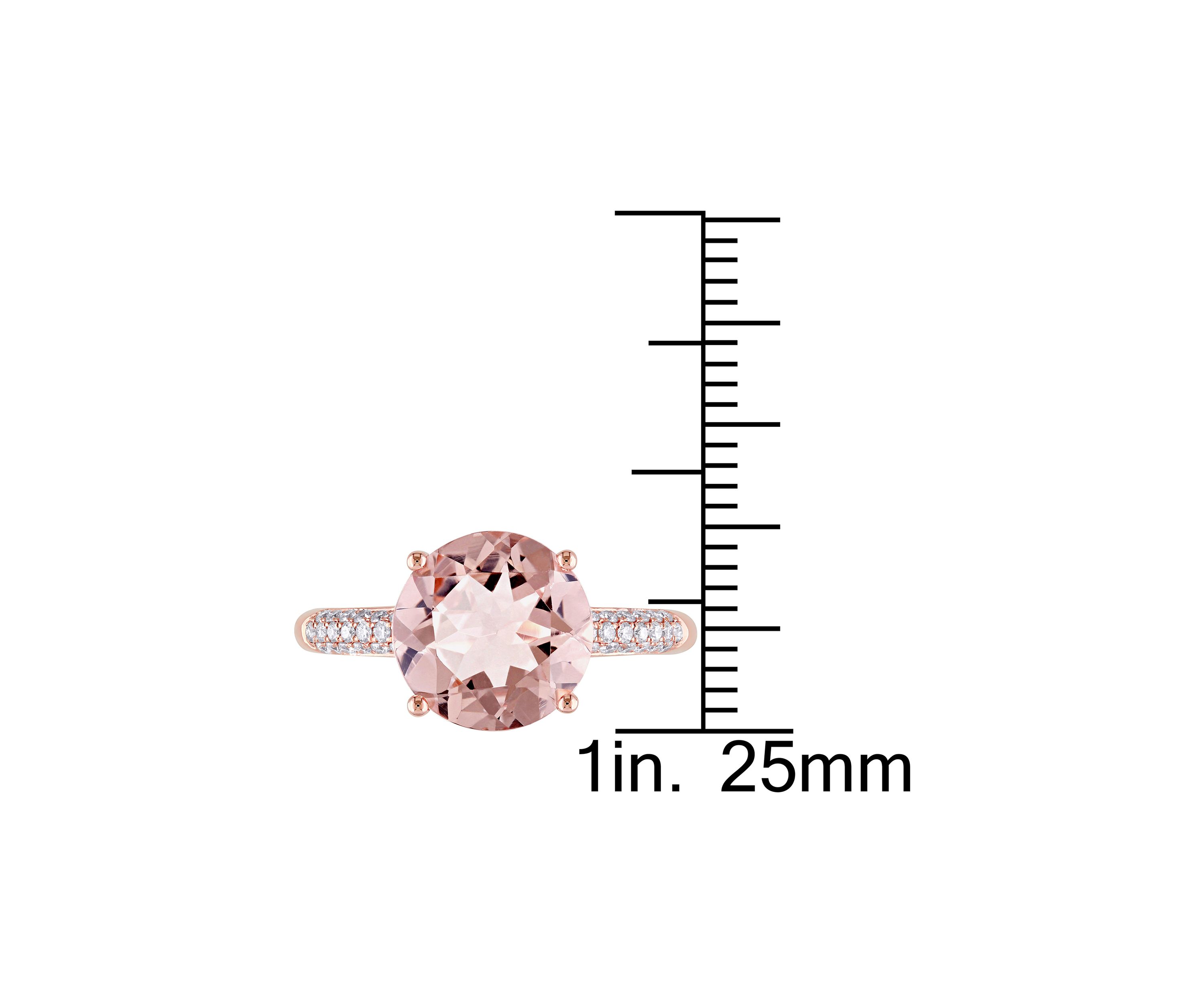 3 ct. t.w. Morganite and 1/5 ct. t.w. Diamond Engagement Ring in 14k Rose Gold