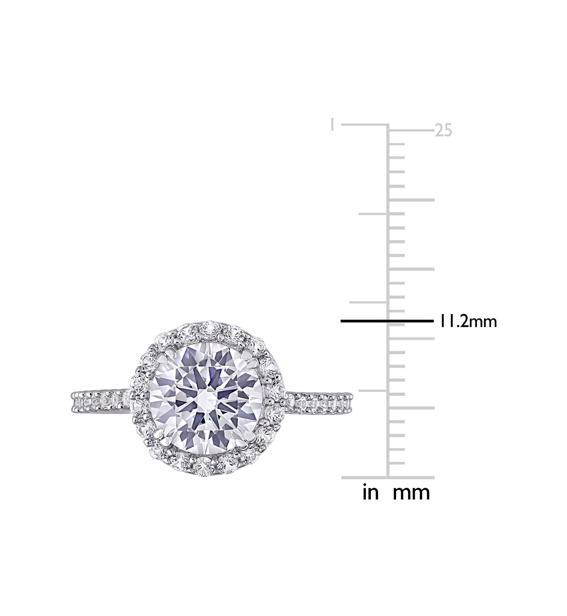 Lab Created 3 ct. t.w. Created White Sapphire Halo Ring in Sterling Silver