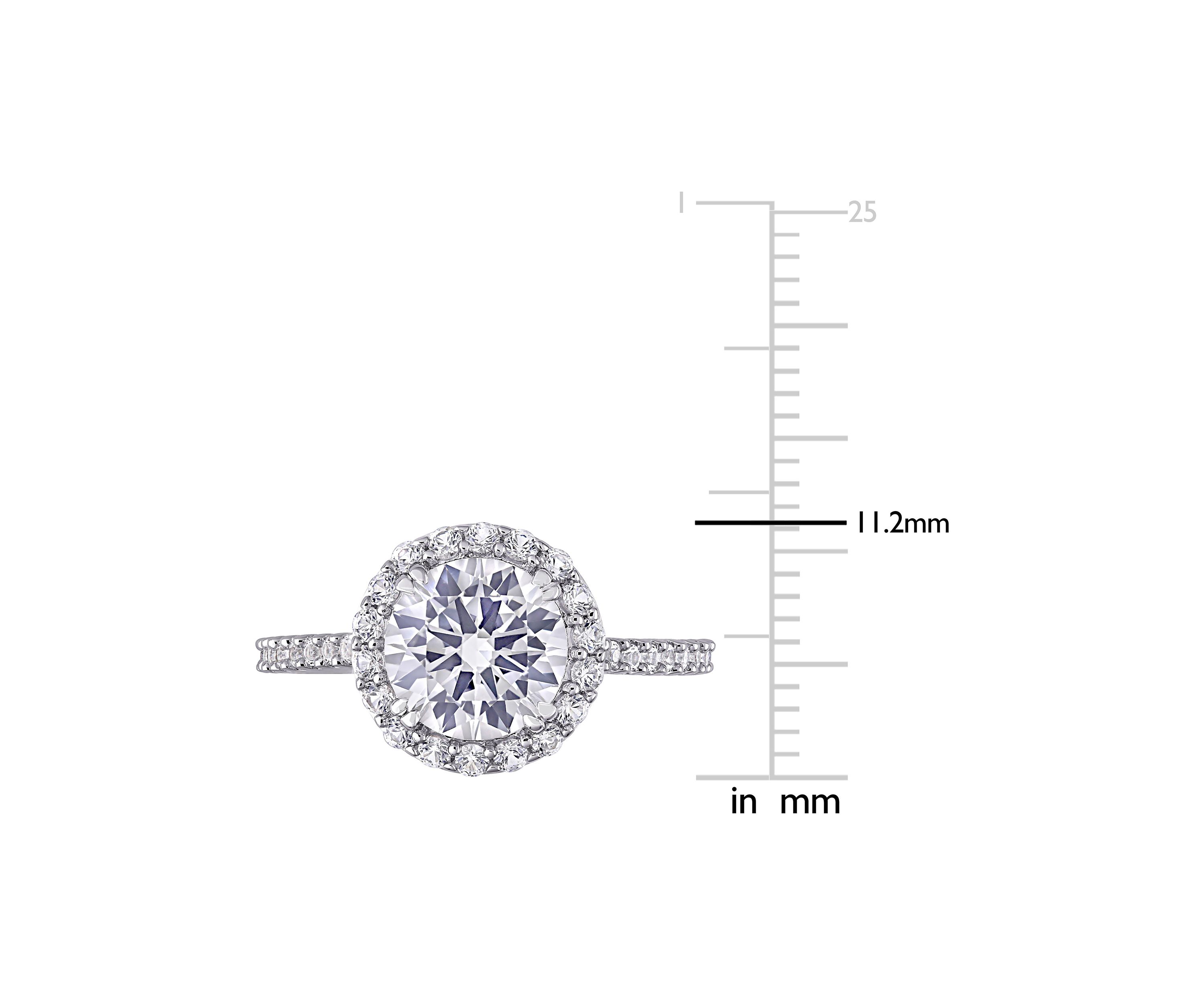 Lab Created 3 ct. t.w. Created White Sapphire Halo Ring in Sterling Silver
