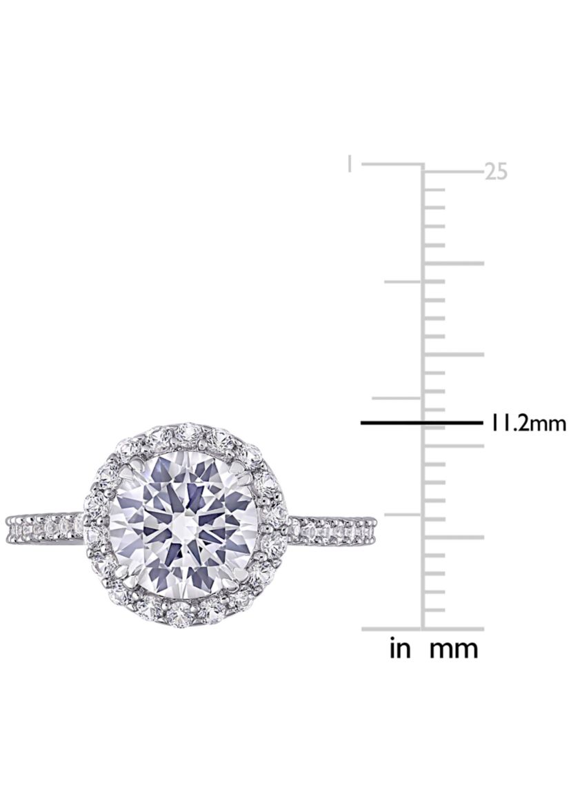Lab Created 3 ct. t.w. Created White Sapphire Halo Ring in Sterling Silver