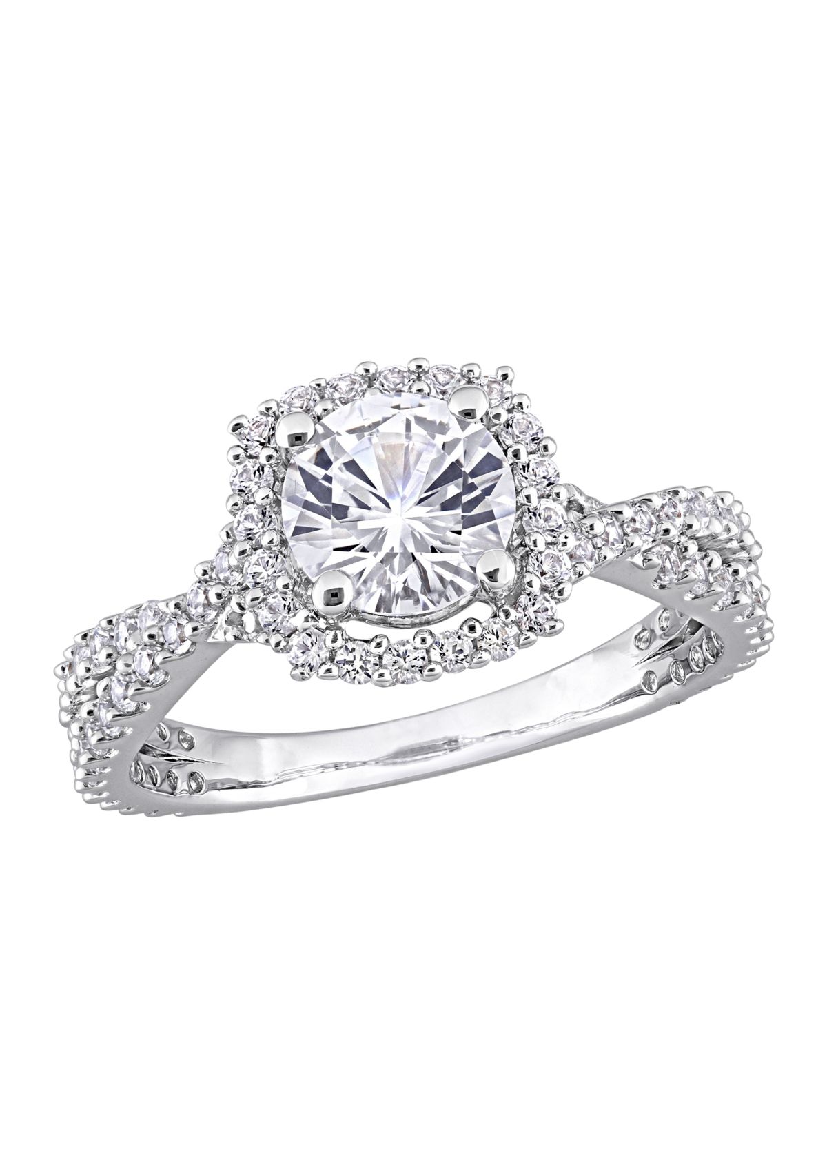 Lab Created 2.12 ct. t.w. Created White Sapphire Halo Ring in Sterling Silver