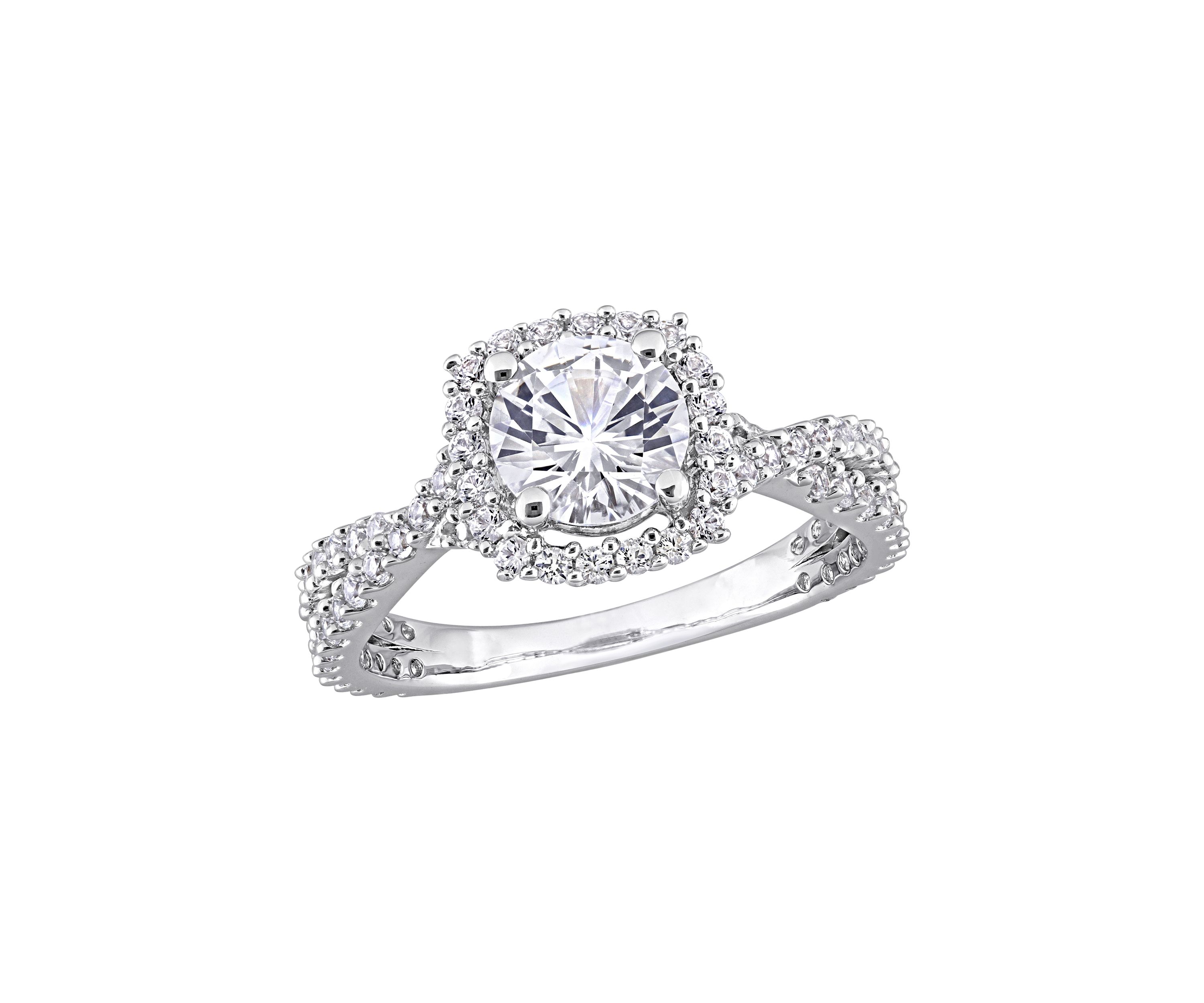 Lab Created 2.12 ct. t.w. Created White Sapphire Halo Ring in Sterling Silver