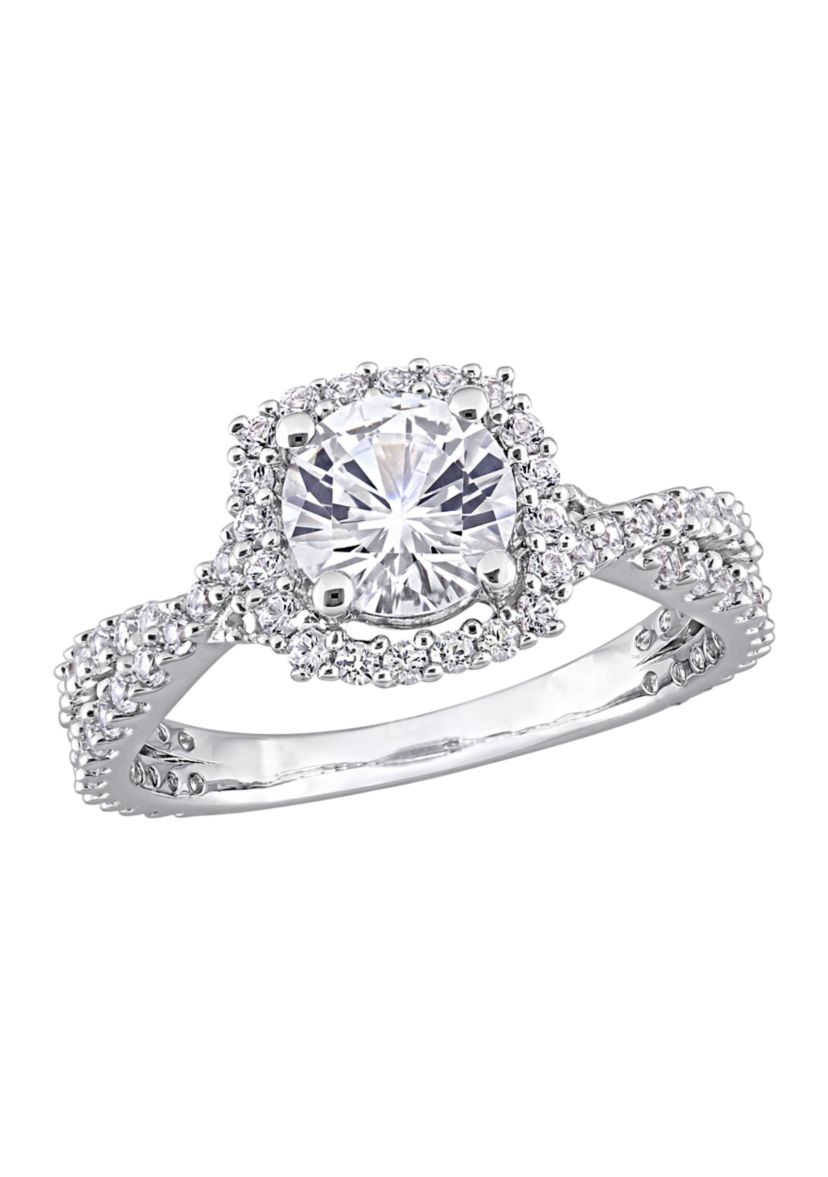 Lab Created 2.12 ct. t.w. Created White Sapphire Halo Ring in Sterling Silver