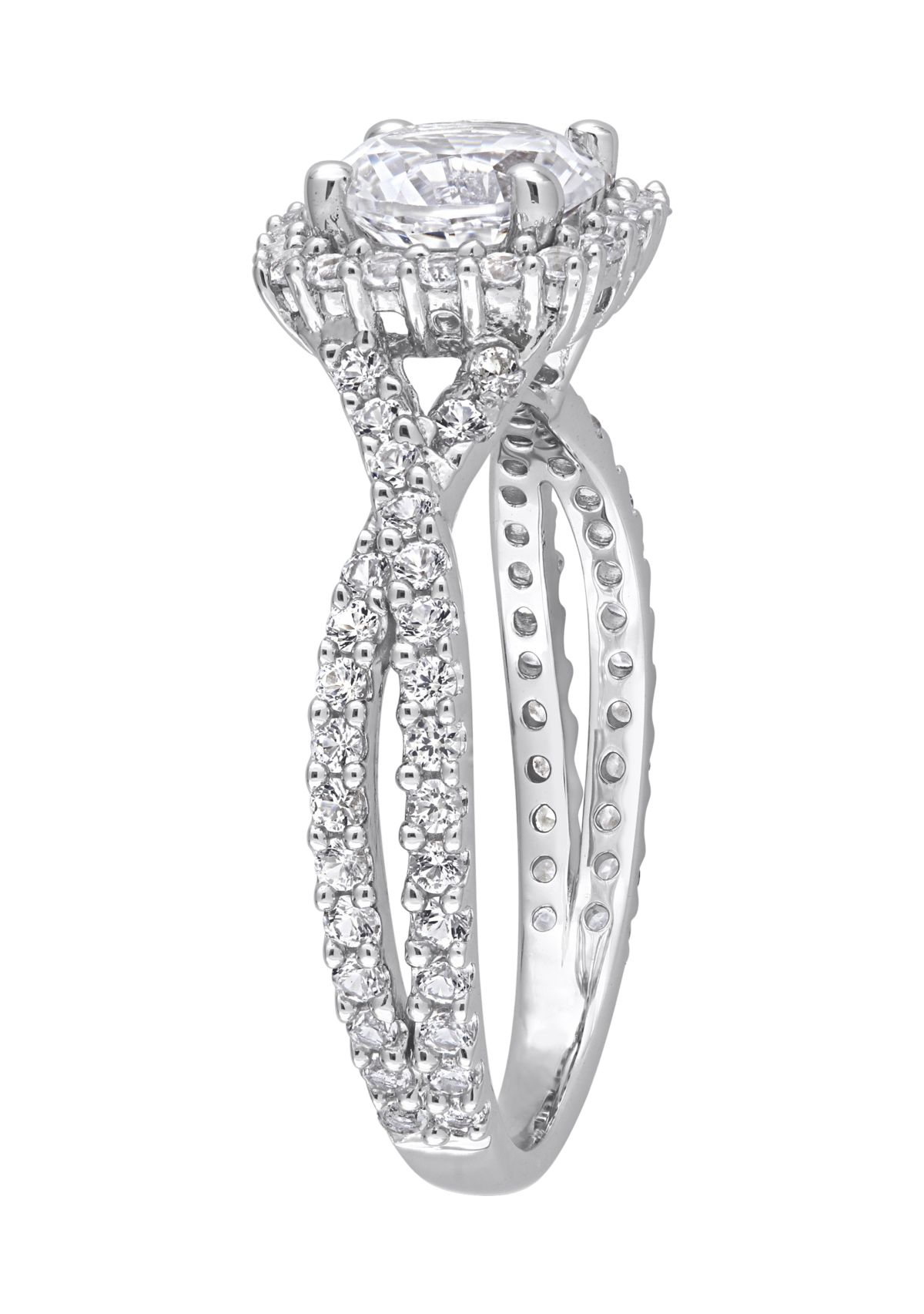 Lab Created 2.12 ct. t.w. Created White Sapphire Halo Ring in Sterling Silver