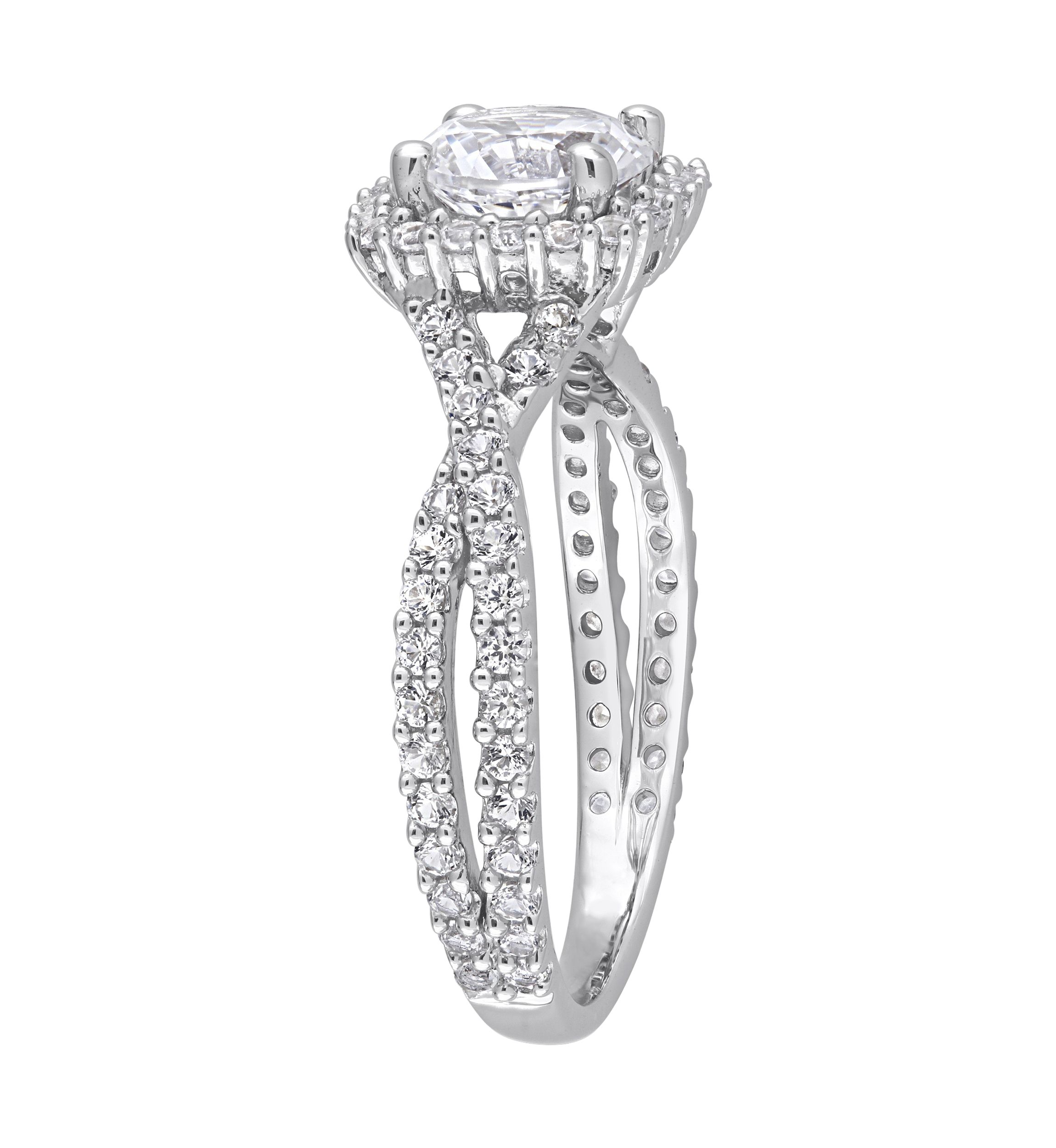Lab Created 2.12 ct. t.w. Created White Sapphire Halo Ring in Sterling Silver