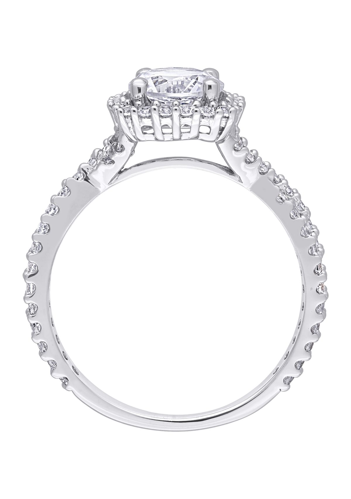 Lab Created 2.12 ct. t.w. Created White Sapphire Halo Ring in Sterling Silver