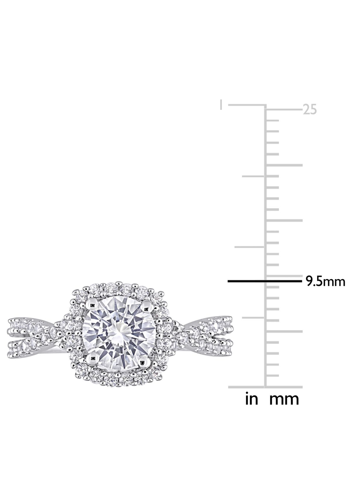Lab Created 2.12 ct. t.w. Created White Sapphire Halo Ring in Sterling Silver
