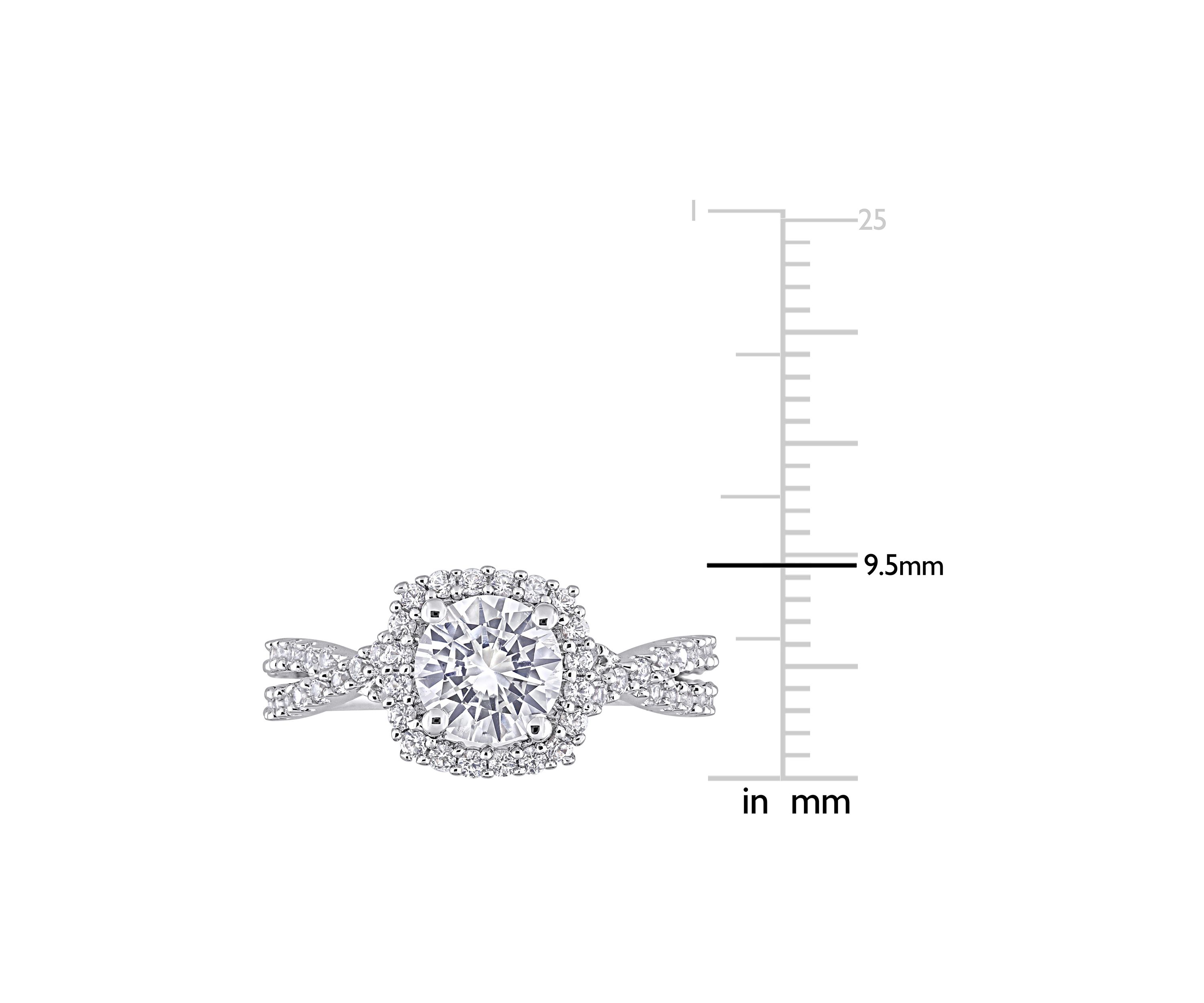 Lab Created 2.12 ct. t.w. Created White Sapphire Halo Ring in Sterling Silver