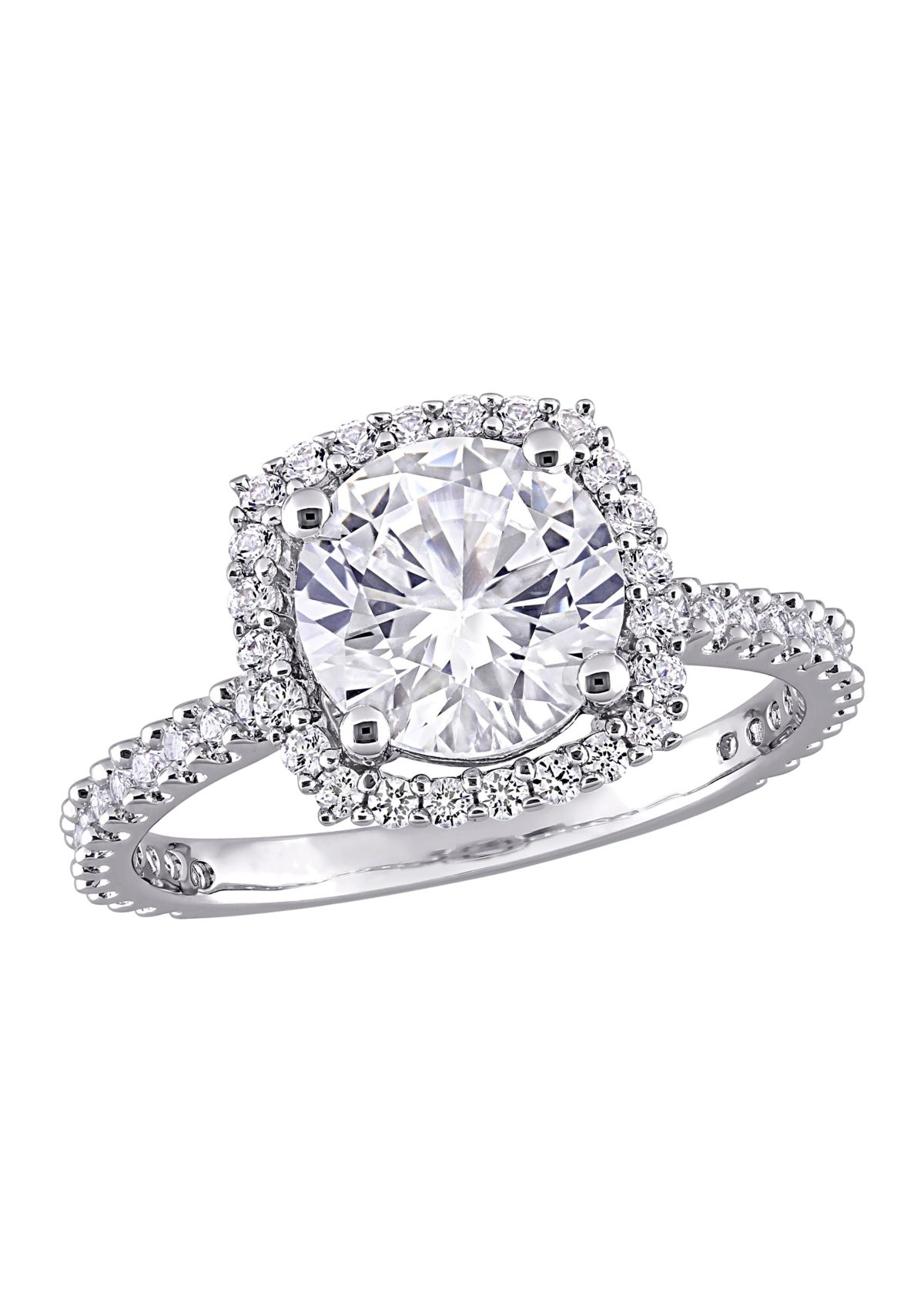 Lab Created 2.88 ct. t.w. Created White Sapphire Halo Ring in Sterling Silver